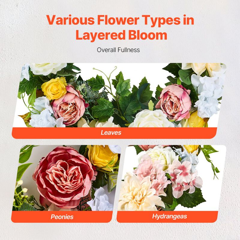 Faux Eucalyptus Wreath for Entryway or Living Room, All-Season Accent