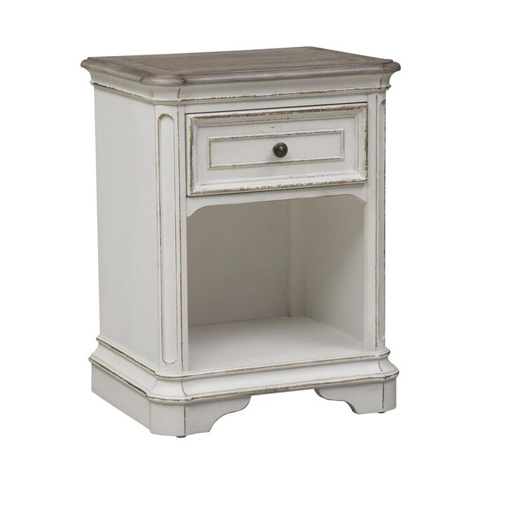 Liberty Furniture Magnolia Manor 1 Drawer Night Stand in Antique White