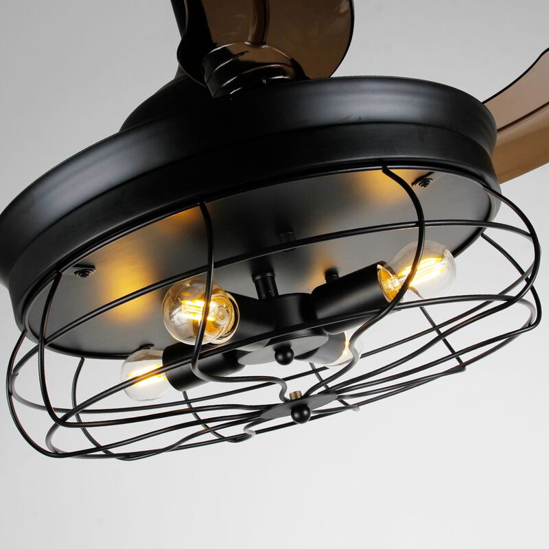 36 in. Retractable 3 Blades Ceiling Fan with Light Kit