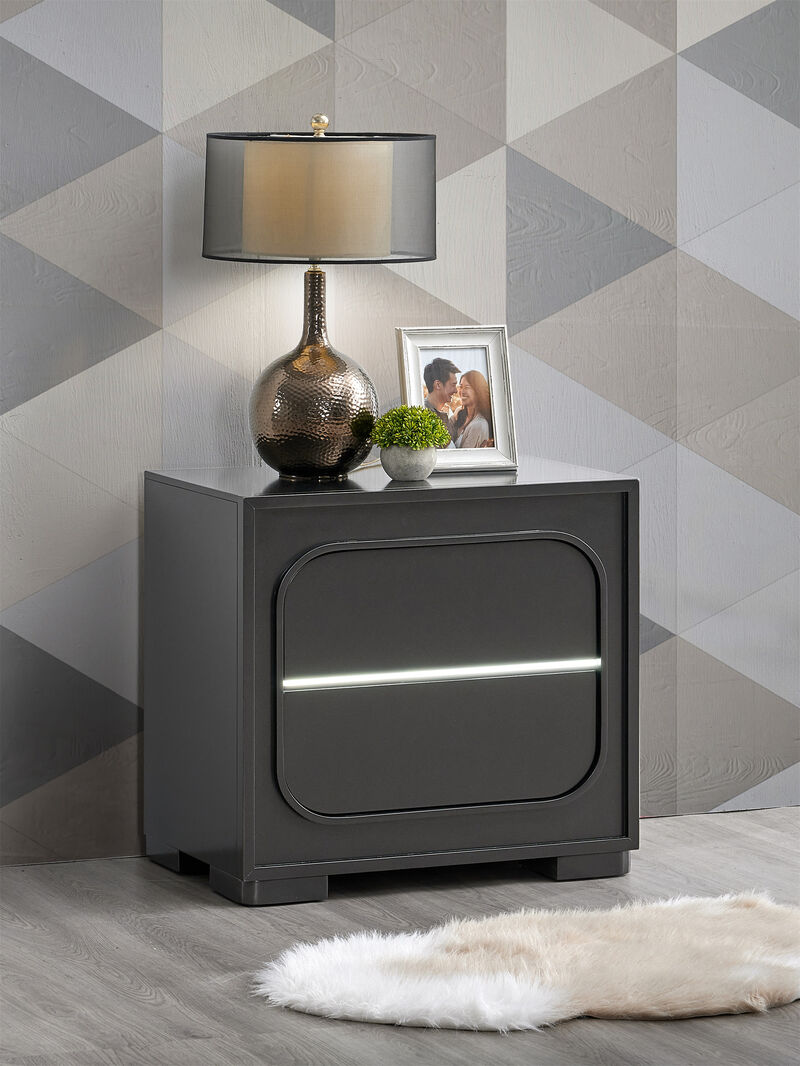 Wave Wenge 2-Drawer 28 in. W Nightstand image number 5