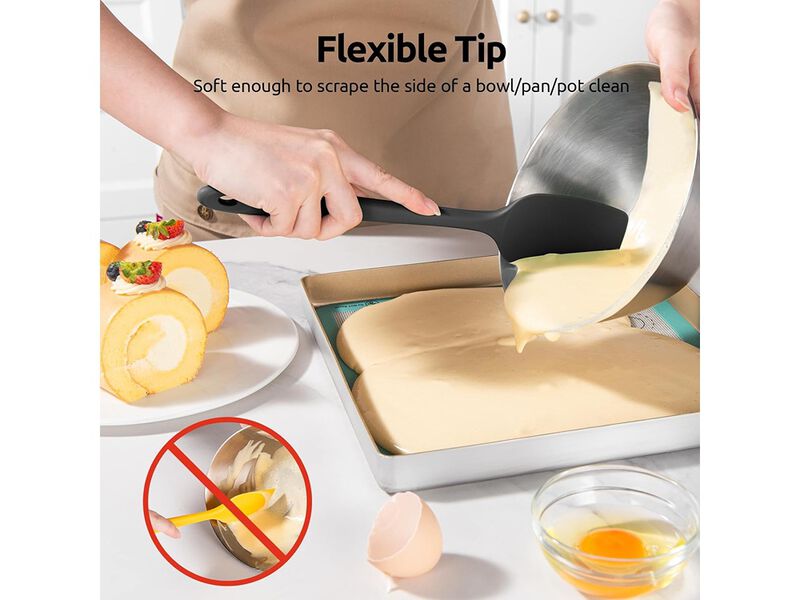 U-Taste Silicone Spatula Set with 600 Degrees Fahrenheit Heat Resistant