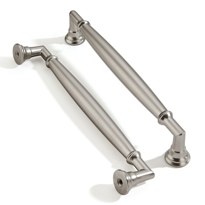 ZAUYX 10 Pack 6 Inch Hole Center Brushed Satin Nickel Cabinet pulls Solid Heavy Duty Cabinet Pull Cabinet Handles Kitchen Cabine