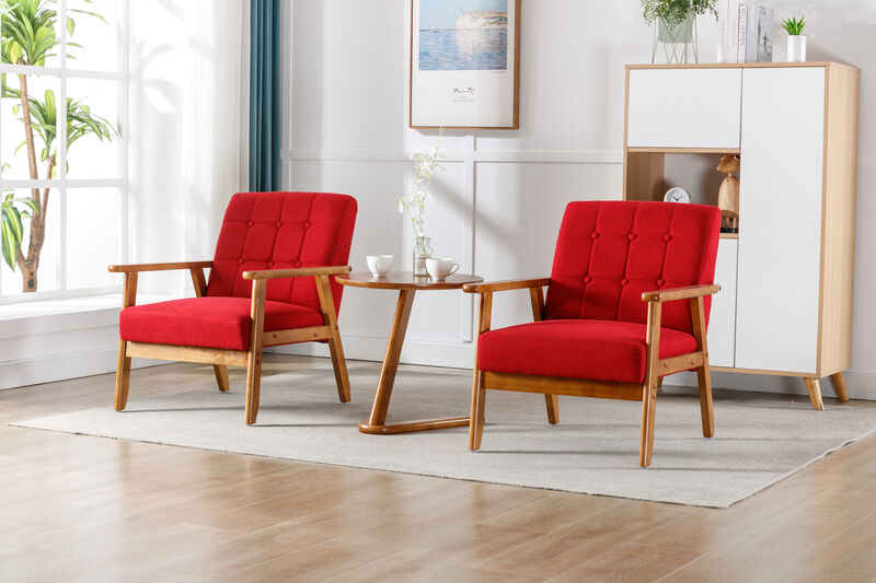 Streamdale Mid-Century Accent Chair Duo with Table