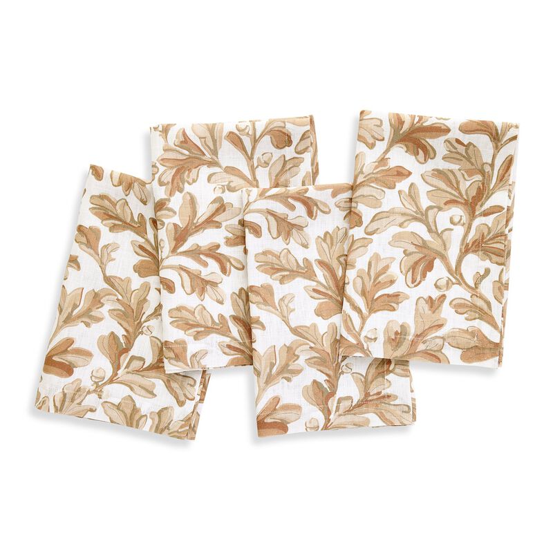 Linen Dinner Napkins - Fallen Leaves image number 0