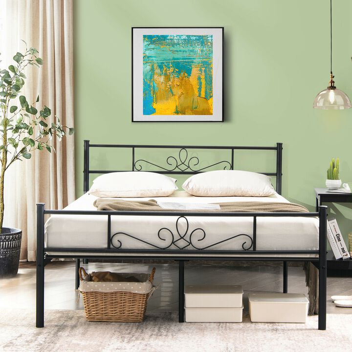 Metal Bed Frame with Headboard and Footboard for Bedroom - Full