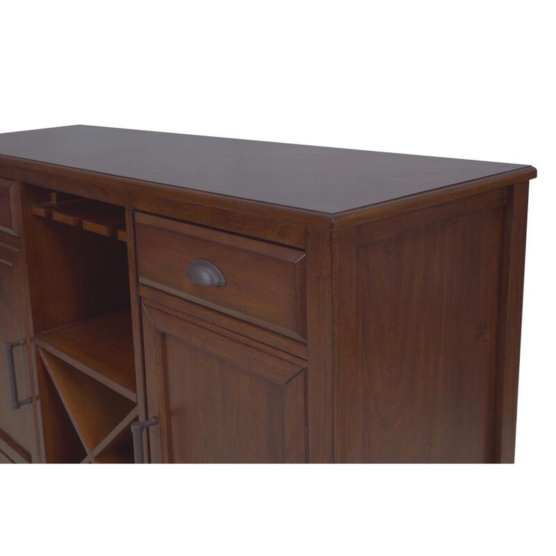 New Classic Furniture Furniture Bixby Traditional Solid Wood Server in Brown