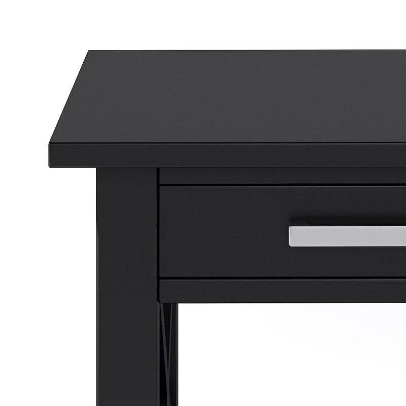 Simpli Home Kitchener Solid Wood End Table In Black