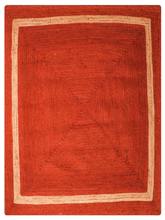 HAND WOVEN JUTE ECO-FRIENDLY AREA RUGS  - Contemporary Modern Pattern, High Pile, Natural Fiber, Outdoor Indoor Handmade Area Rugs for Living Room, Bed Room (J00025)