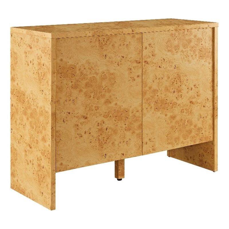 Modway Hudson Burl Wood Sideboard with 2 Doors in Natural - Modern Buffet Cabinet - 40 Inch Storage Accent Cabinet with Soft-Close Doors - Console Table for Dining Room Hallway Entryway Kitchen image number 0