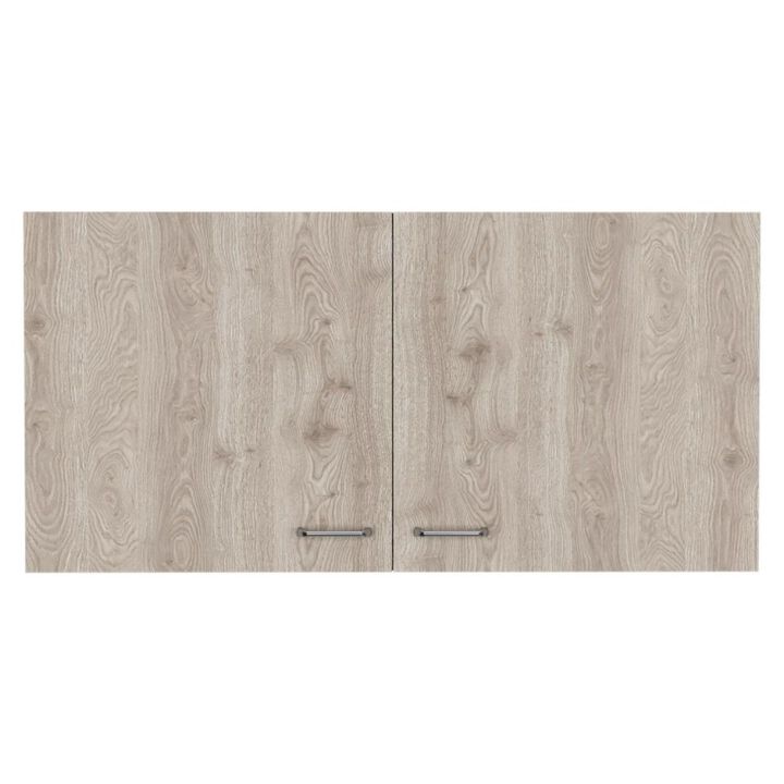 Streamdale Napoles Wall Cabinet, Two Shelves, Double Door - White Light Gray
