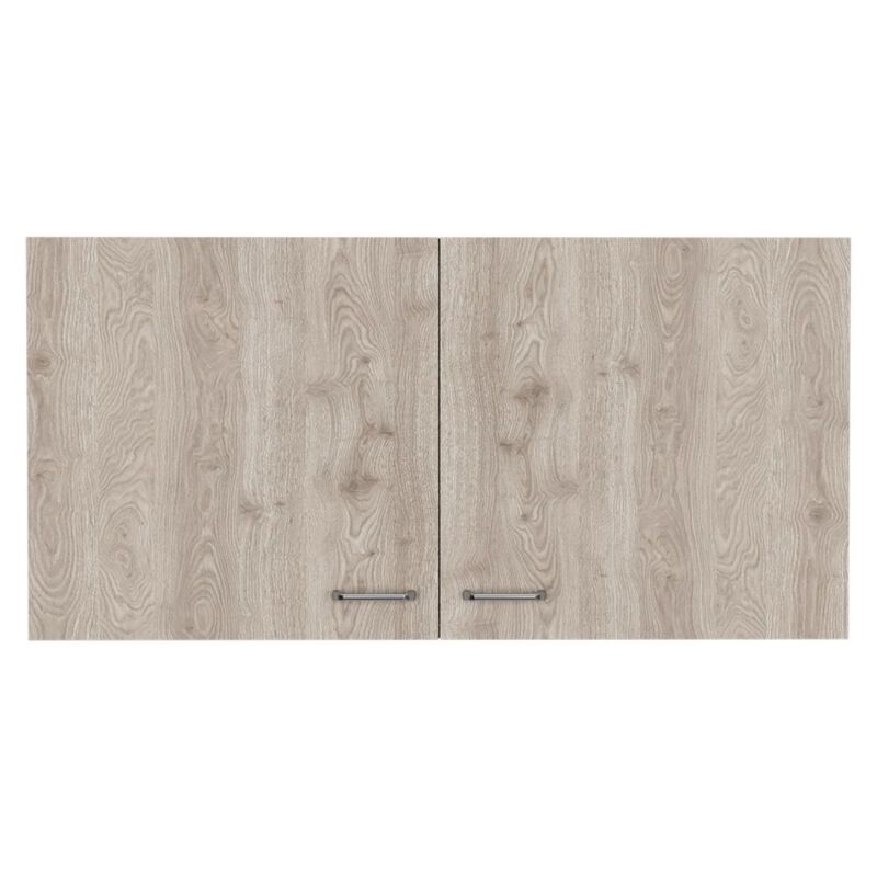 Streamdale Napoles Wall Cabinet, Two Shelves, Double Door - White Light Gray image number 0