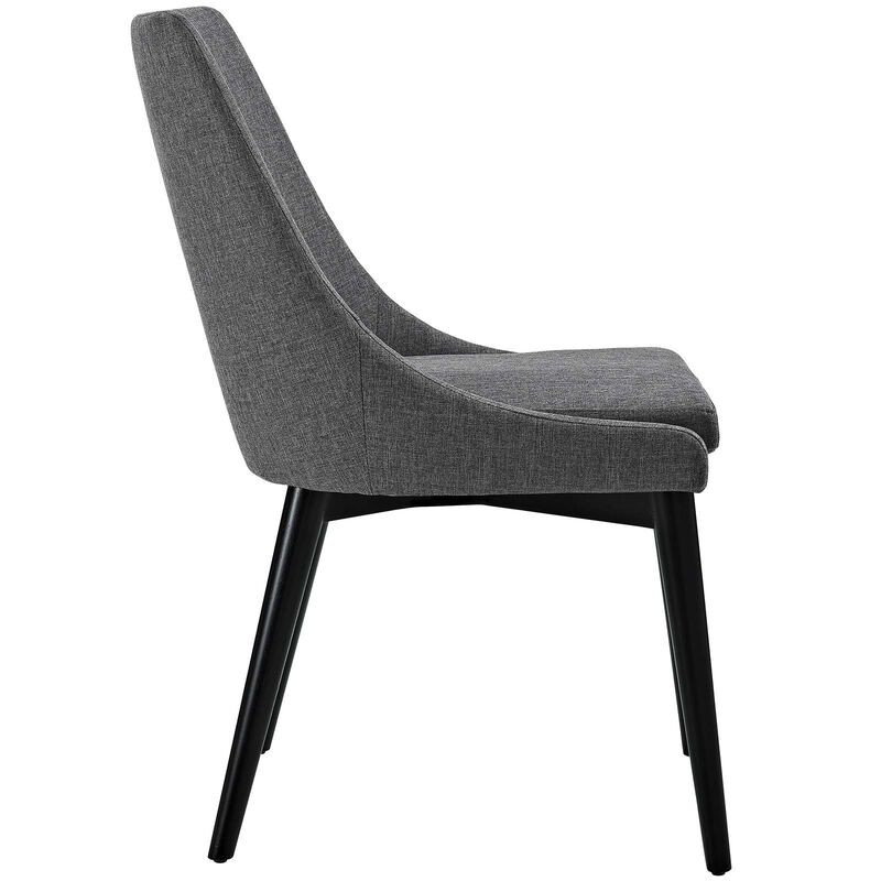 Modway Viscount Mid-Century Modern Upholstered Fabric Kitchen and Dining Room Chair in Gray image number 2