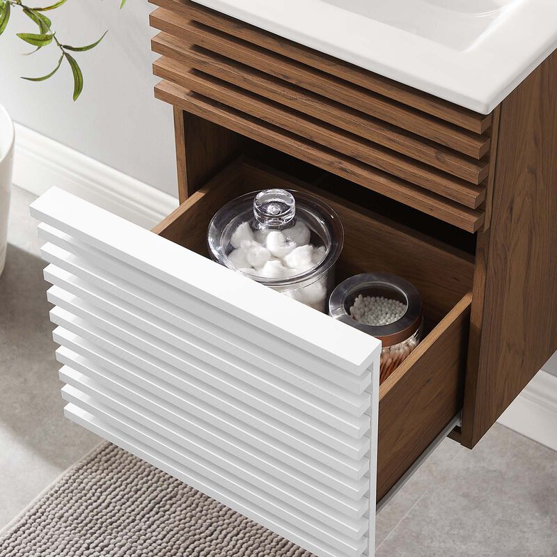 Render 18" Wall-Mount Bathroom Vanity image number 1