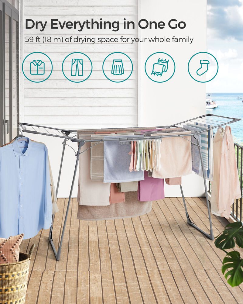 Foldable Clothes Drying Rack - Space-Saving and Portable Laundry Solution