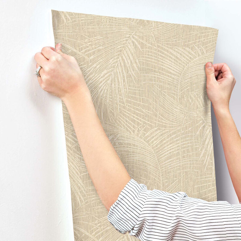 Della Palm Wheat Wallpaper (Set of 2) image number 2