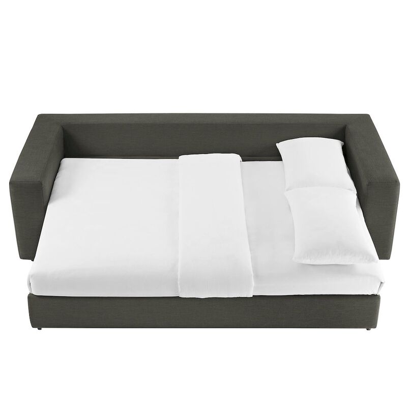 Modway Commix Down Filled Fabric Sleeper Sofa in Gray image number 9