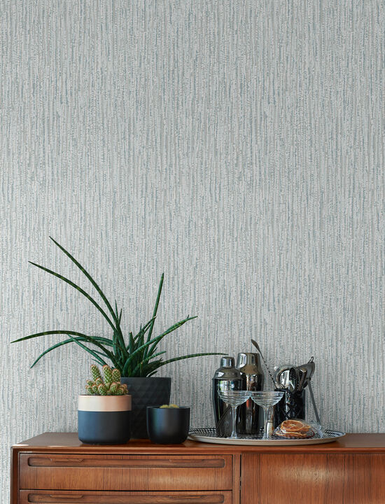 Corliss Light Blue Beaded Strands Wallpaper