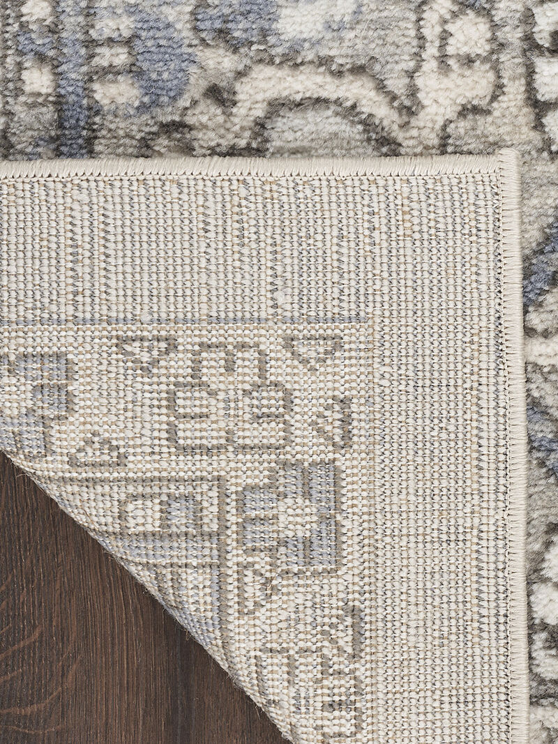 Quarry QUA05 Ivory/Blue 8' x Round Rug image number 1