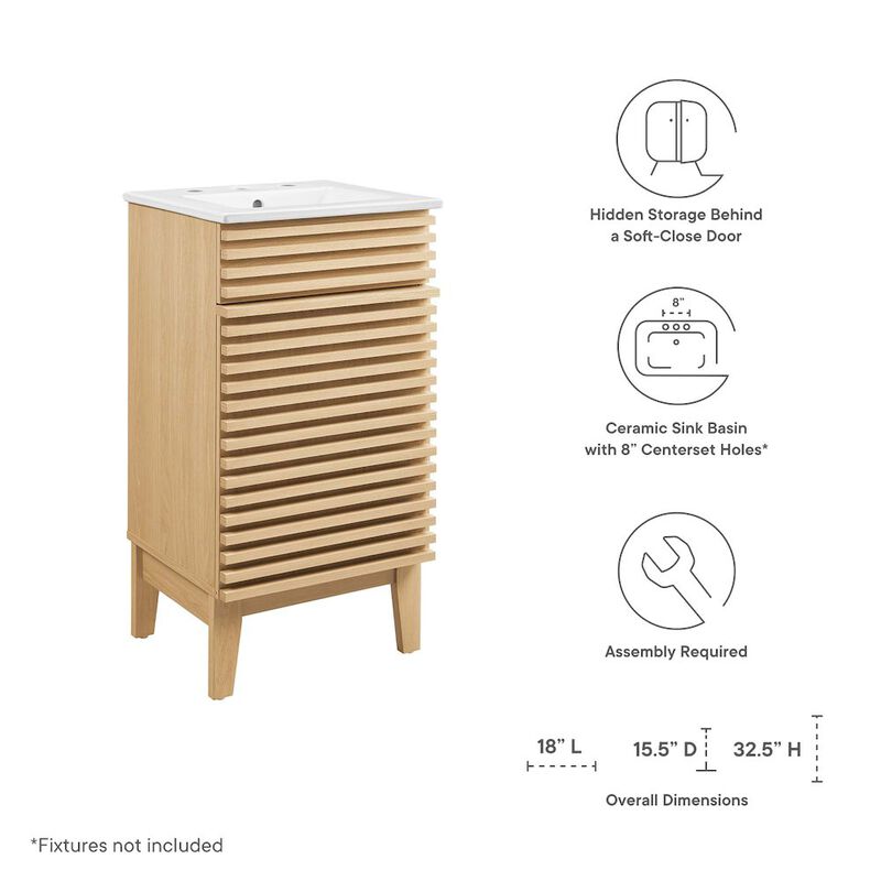 Render 18" Bathroom Vanity Cabinet image number 1