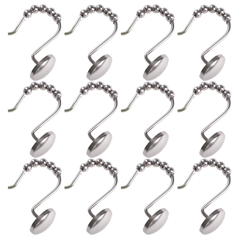 Utopia Alley Rust-Resistant Metal Shower Curtain Hooks, Smooth Glide S-Hooks with Ball End - Set of 12 image number 5