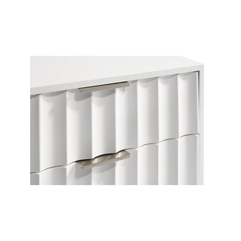 Meridian Furniture Modernist White Gloss Night Stand