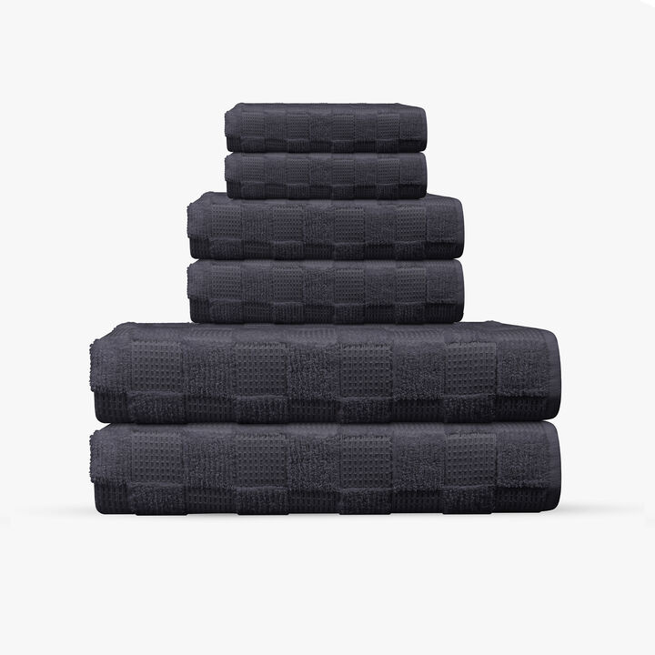 Waffle Terry 6 pcs Turkish Towels Set