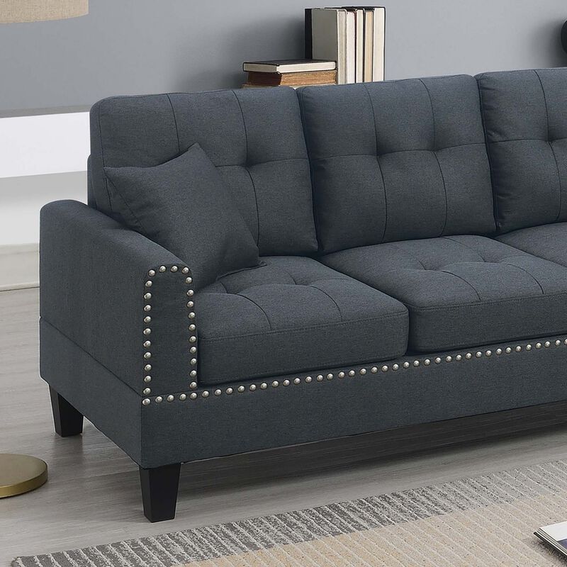 Wudrof Nailhead Trim L‑Shape Sectional Sofa image number 4