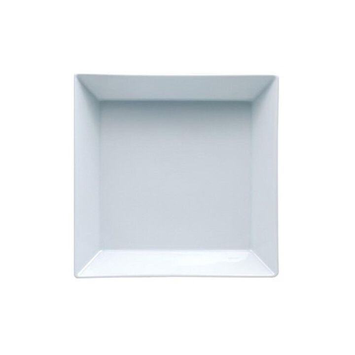 Merid 8.5" x 8.5" x h:1.75" 37 oz. Square White Porcelain Bowl (Set of 2)