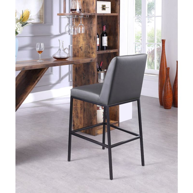 Meridian Furniture Bryce Vegan Leather Stool, Set of 2