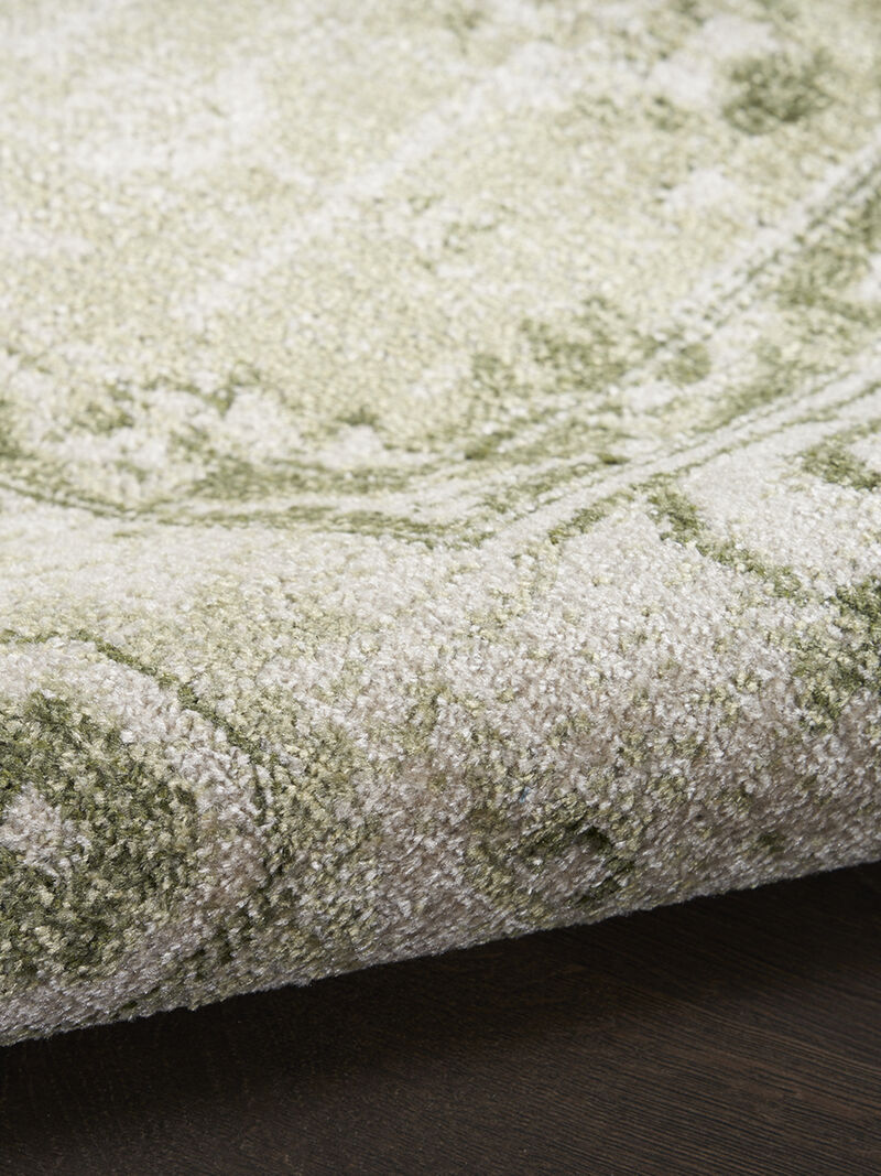 Astra Machine Washable ASW11 Ivory/Green 3'3" x 5' Rug
