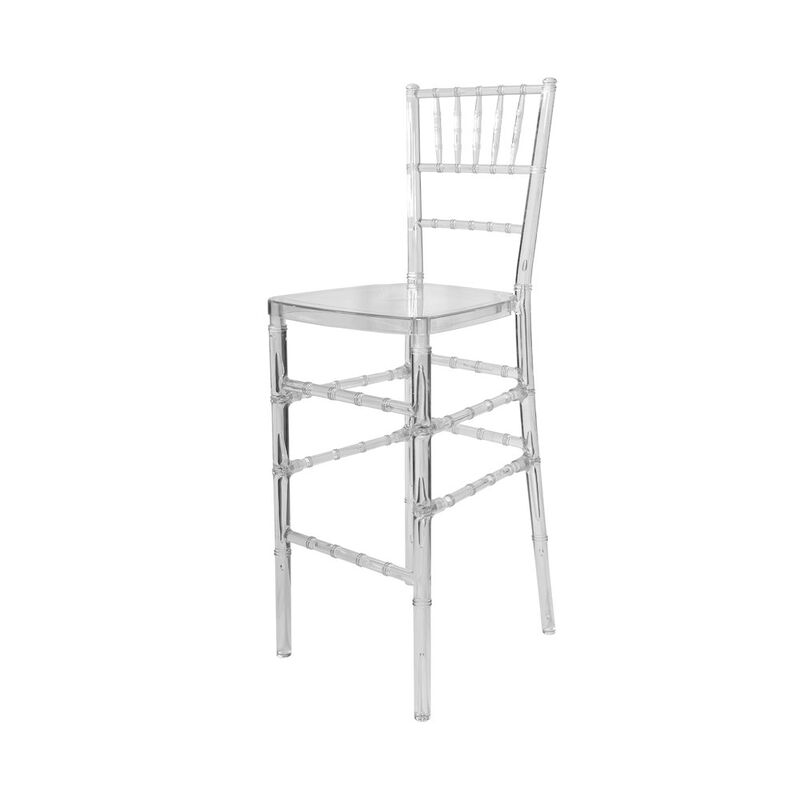 CSP Commercial Seating Products Chiavari Barstool In Clear