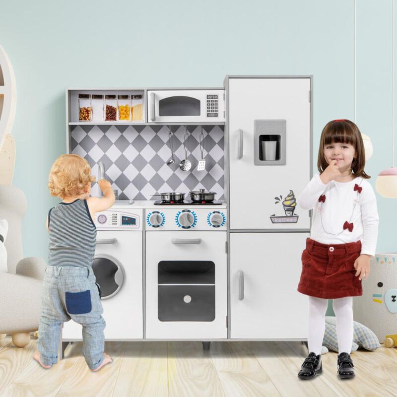 Hivvago Pretend Play Kitchen for Kids Aged 3+ with Real Sounds and Lights