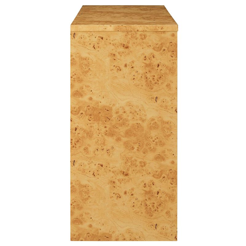 Modway Hudson Burl Wood Sideboard with 2 Doors in Natural - Modern Buffet Cabinet - 40 Inch Storage Accent Cabinet with Soft-Close Doors - Console Table for Dining Room Hallway Entryway Kitchen image number 6
