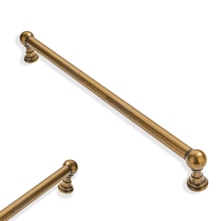 ZAUYX 2 Pack 8 Inch Hole Center Antique Brass Cabinet pulls Solid Heavy Duty Drawer Handles Dresser Handles Cabinet Handles Bath