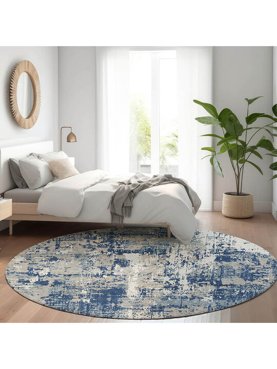 Kochi KC7 Navy 8' Round Rug
