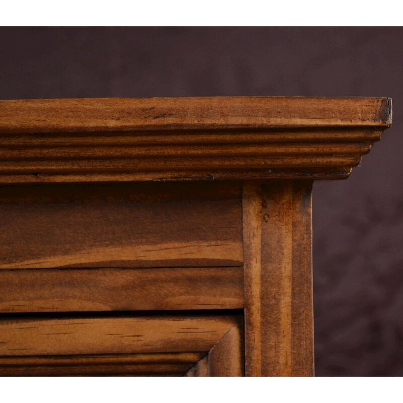 Crafters and Weavers Set of 2 Montclare 3 Drawer Nightstand - Brown Wax