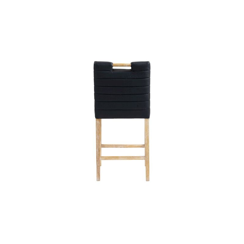 Meridian Furniture Aimee Black Vegan Leather Counter Stool