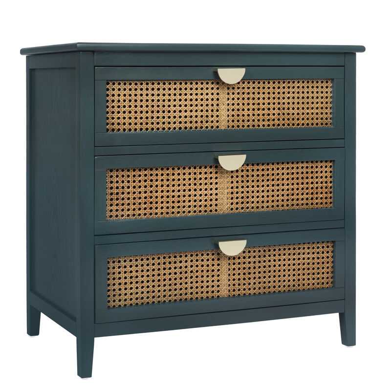 Streamdale Natural Rattan 3-Drawer Cabinet