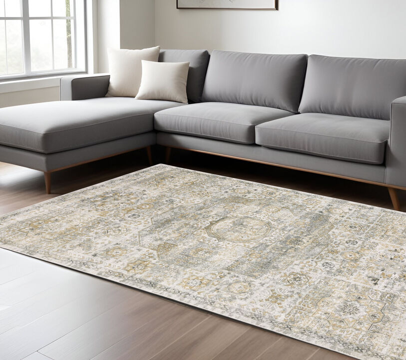 HomeRoots Medallion Hand Tufted Area Rug