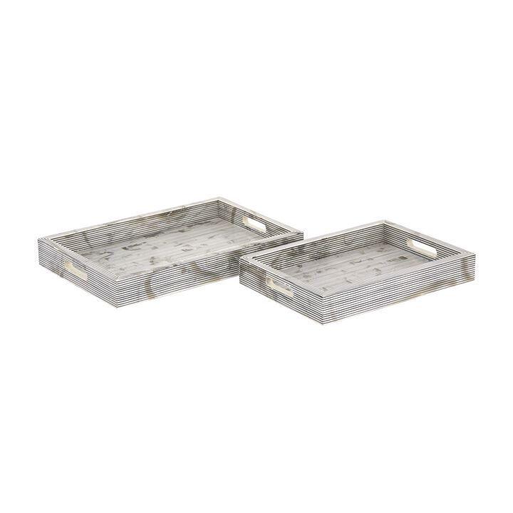 Eaton Etched Tray Set