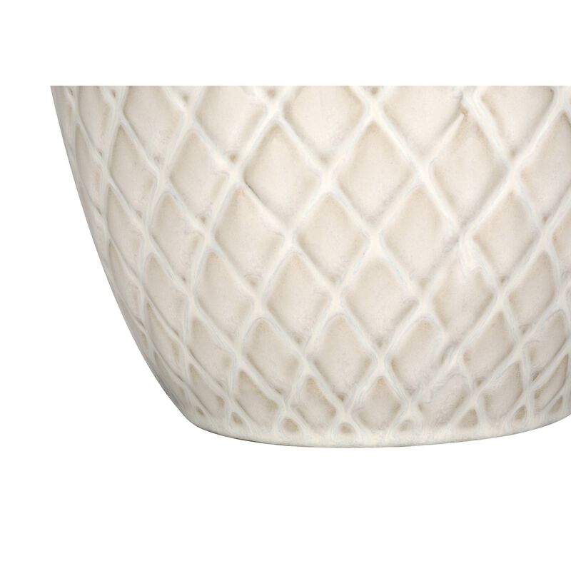 Monarch Specialties I 9707 - Lighting, 25"H, Table Lamp, Cream Ceramic, Ivory / Cream Shade, Transitional