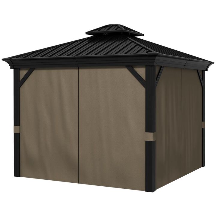 Hivvago 10' x 10' Metal Frame Hardtop Gazebo