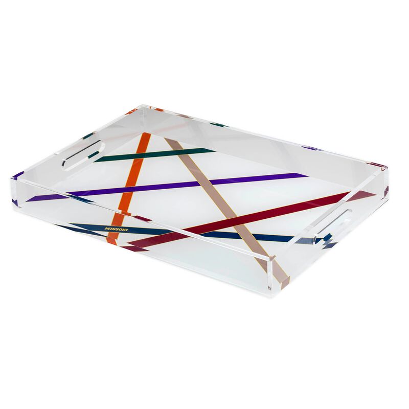 Large Tray NASTRI MULTICOLOR, L 17.72" &times; W 11.81" image number 0