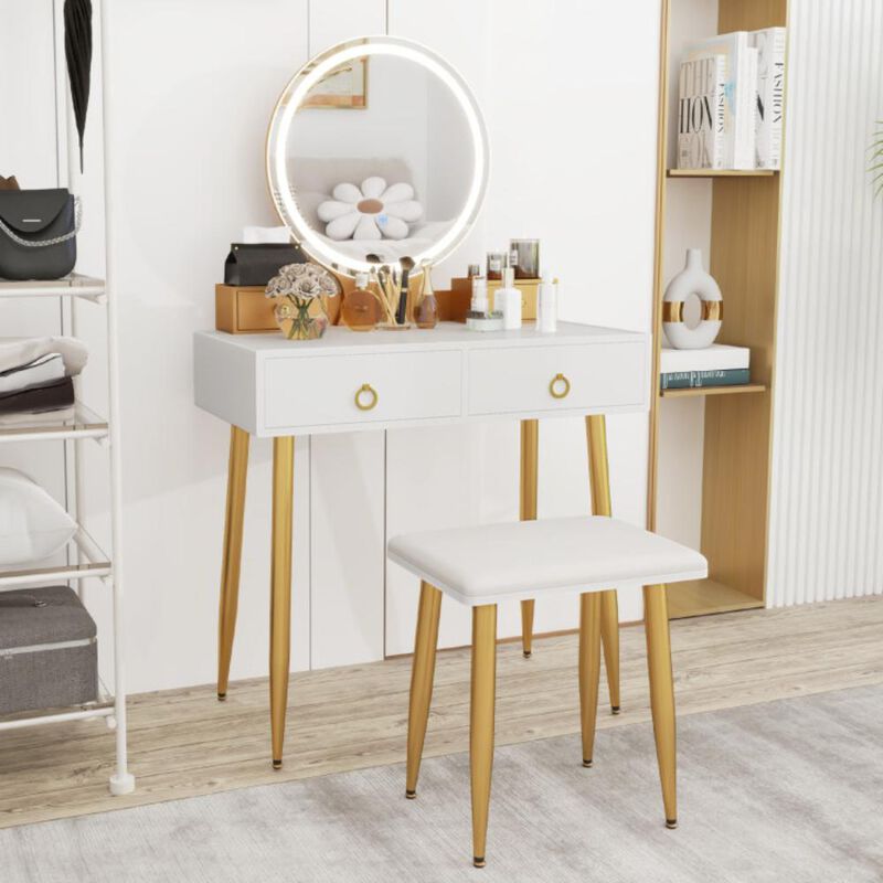 Hivvago Vanity Table Set with Mirror