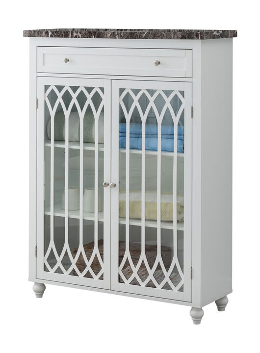 Kings Brand Furniture – Newberry Free Standing Bathroom Storage Cabinet, White
