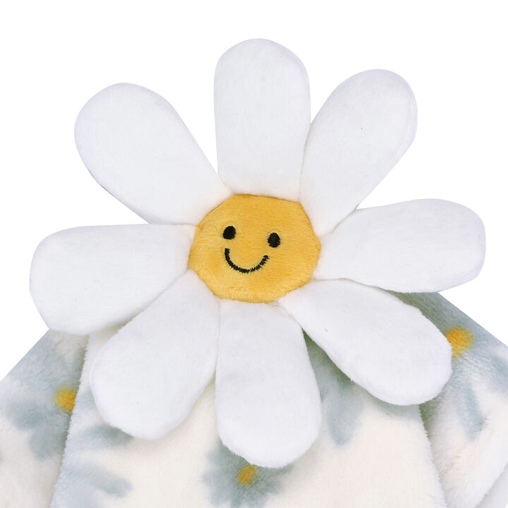 Lambs & Ivy Sweet Daisy Lovey White Flower Plush Security Blanket