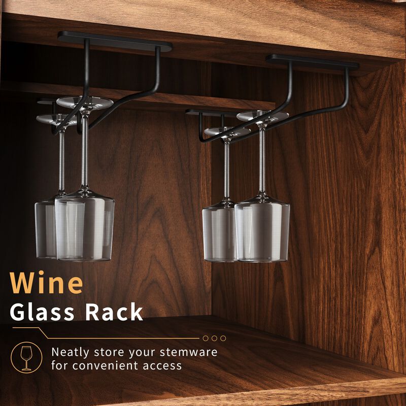 Vattof Modern Fluted Bar Cabinet image number 4