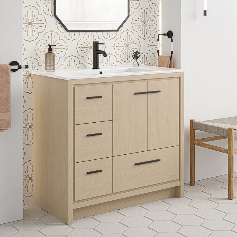 Virage 36" Freestanding Bathroom Vanity with Sink Top image number 5
