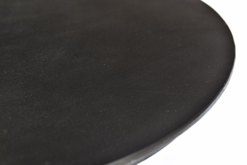 HomeRoots 30" Brown Iron Round Pedestal End Table image number 4