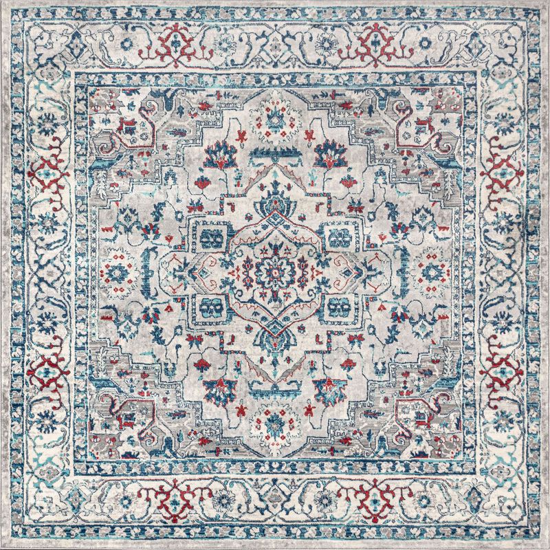Edison Modern Persian Vintage Medallion Round Area Rug